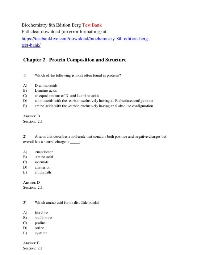 Stryer Biochemistry 6th Edition Pdf